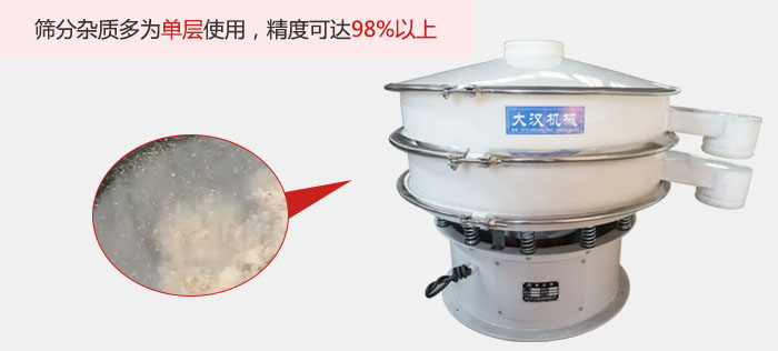 塑料振動(dòng)篩篩分雜質(zhì)多用與單層篩網(wǎng)使用。
